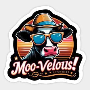 Moo-- Vellous! Funny Cow lover Sticker